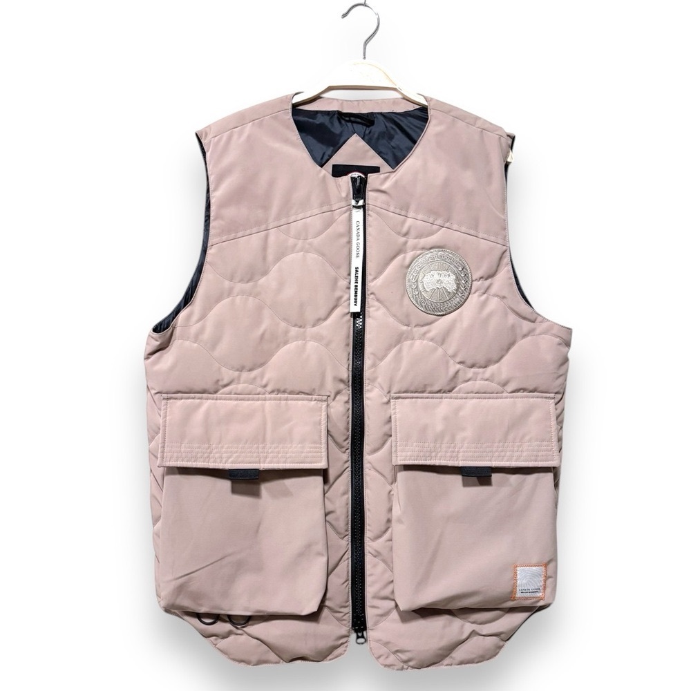 Canada Goose x Salehe Bembury NBA Signal Puffer Down Quilted Vest in Tan Unisex